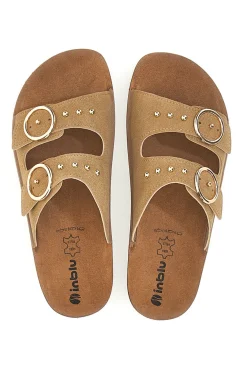 Sandschuhe mit dekorativen Nieten auf Doppelschnalle INBLU 54 CP