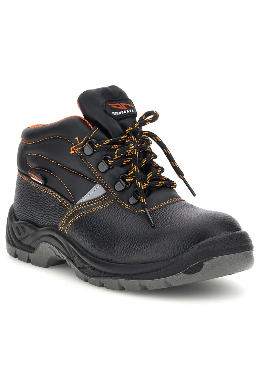 Scarpa Antinfortunistica Nera con Dettagli Arancio Technosafe TSS2001 S1P