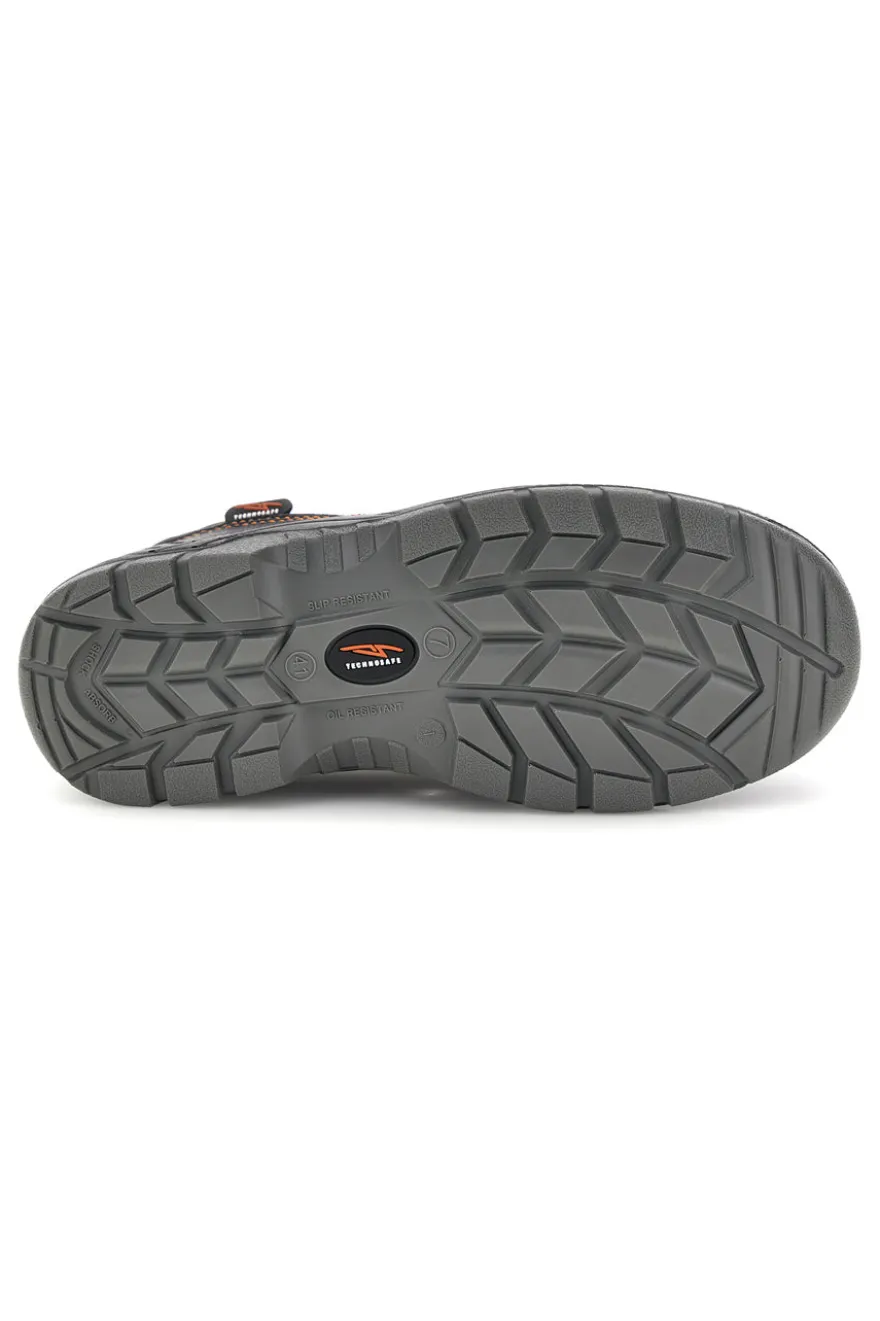 Scarpa Antinfortunistica Nera con Dettagli Arancio Technosafe TSS2001 S1P