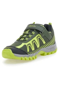 Scarpa da ginnastica da ragazzo grigia e verde fluo con strappo Australian Spin