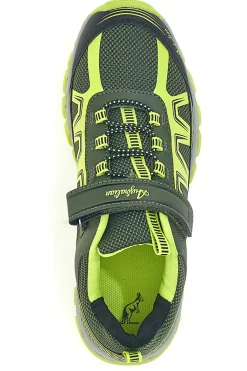 Scarpa da ginnastica da ragazzo grigia e verde fluo con strappo Australian Spin
