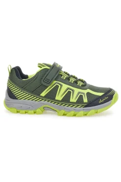 Scarpa da ginnastica da ragazzo grigia e verde fluo con strappo Australian Spin