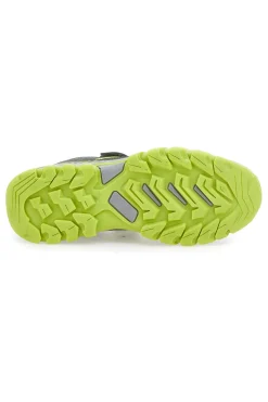 Scarpa da ginnastica da ragazzo grigia e verde fluo con strappo Australian Spin