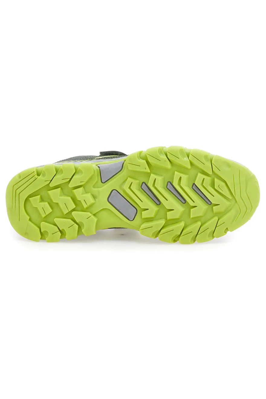 Scarpa da ginnastica da ragazzo grigia e verde fluo con strappo Australian Spin