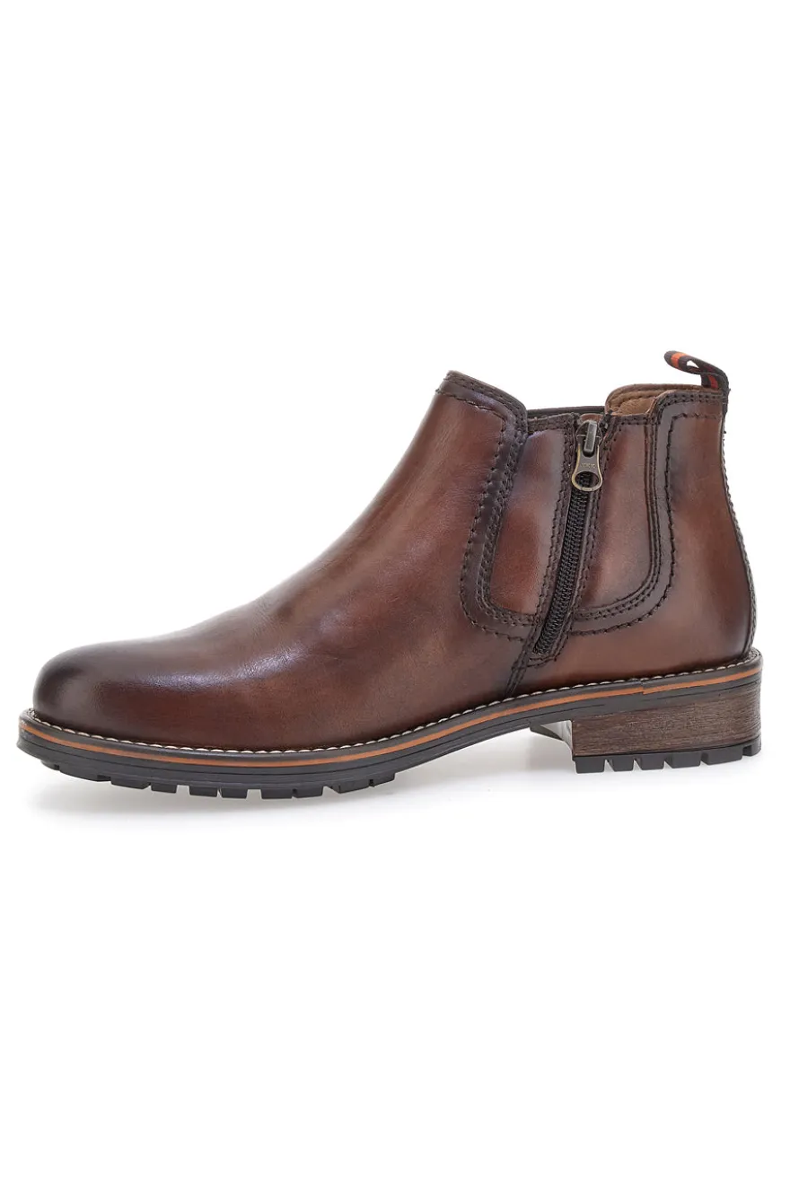Scarpa Stringata Alta In Vera Pelle Marrone Altemberg 2412