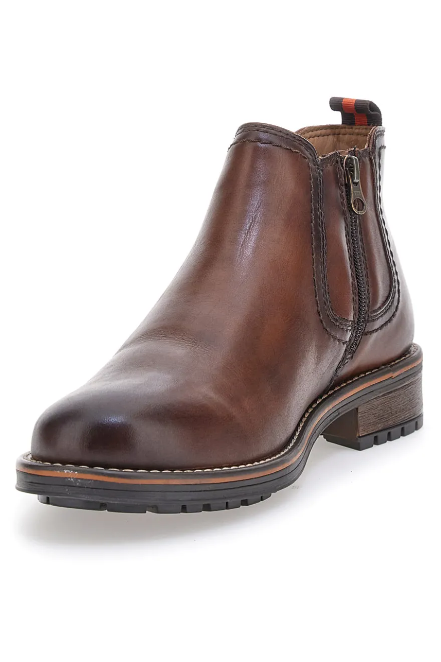 Scarpa Stringata Alta In Vera Pelle Marrone Altemberg 2412