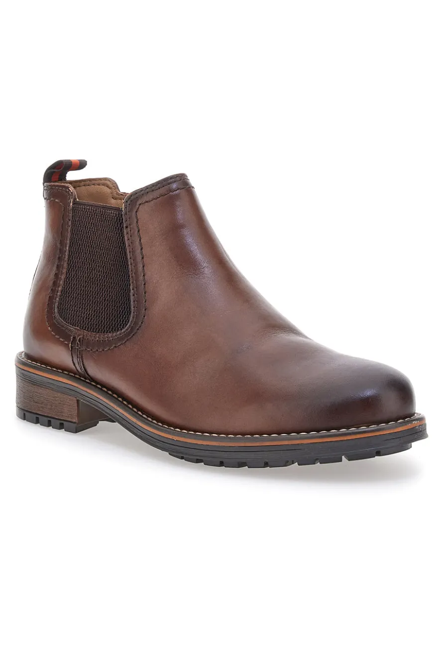 Scarpa Stringata Alta In Vera Pelle Marrone Altemberg 2412
