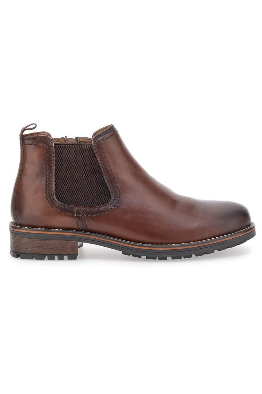 Scarpa Stringata Alta In Vera Pelle Marrone Altemberg 2412