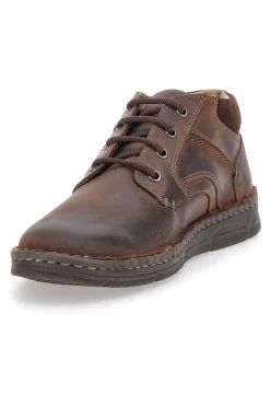 Scarpa Stringata Alta In Vera Pelle Marrone Altemberg 2414