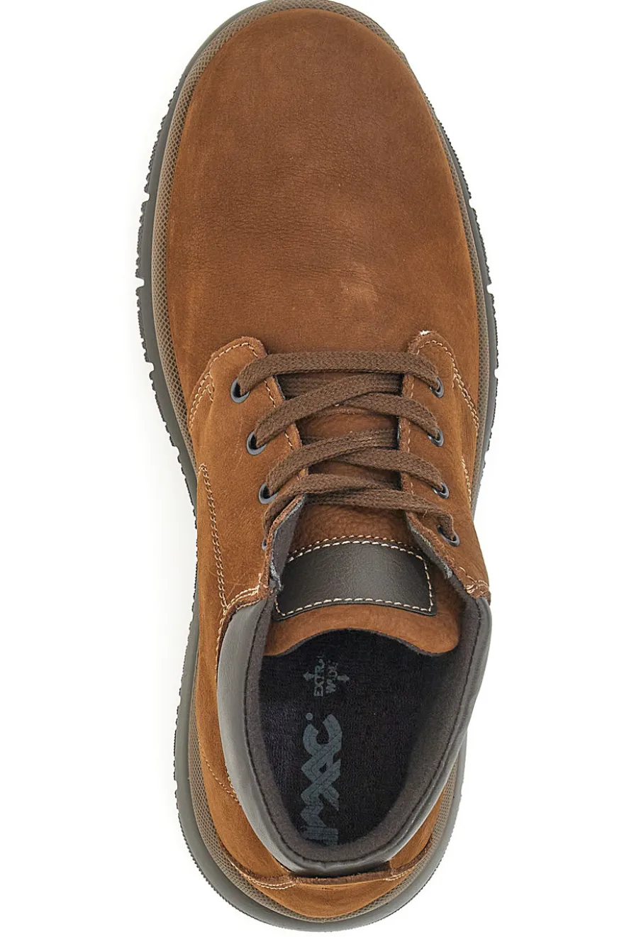 Scarpa Stringata Alta Vera Pelle Marrone Imac 452700