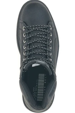 Scarpe alte nere stringate collo imbottito Cotton belt STANFORD LTH