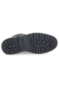 Scarpe alte nere stringate collo imbottito Cotton belt STANFORD LTH