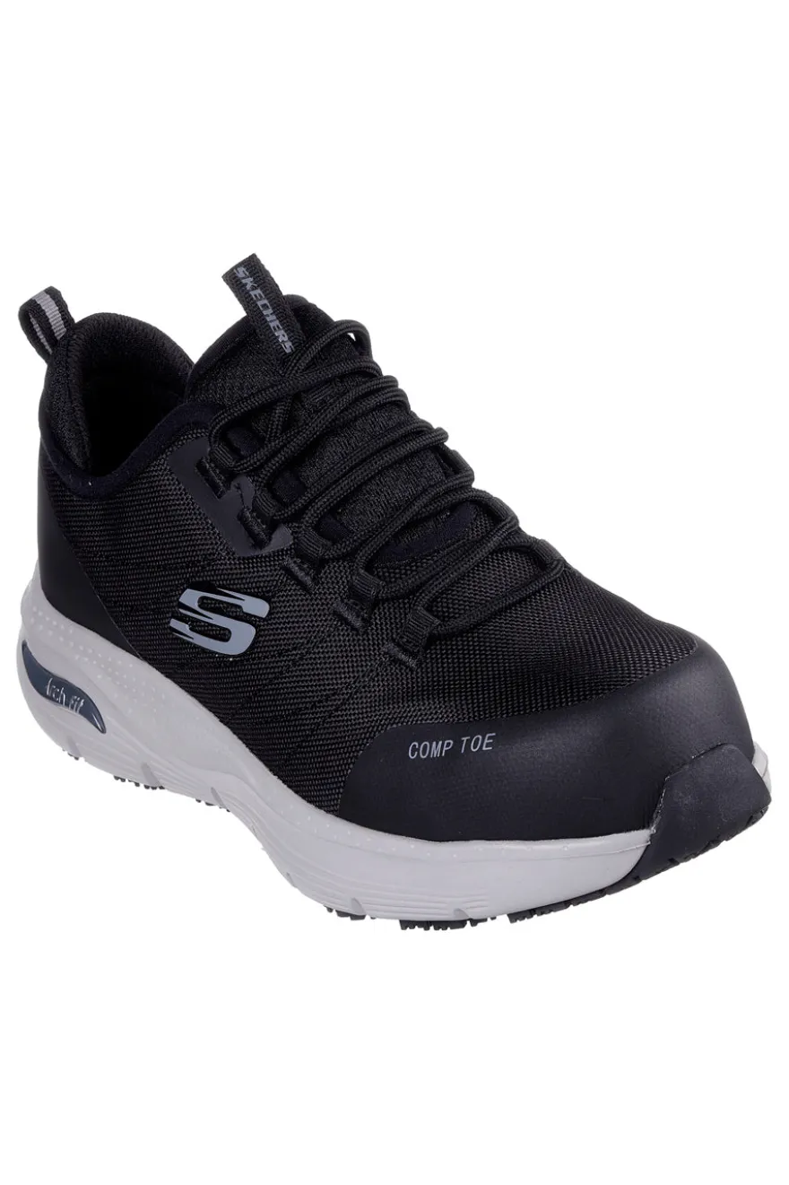 Scarpe Antinfortunistica Nere e Grigie Skechers Work Slip-Resistant: Arch Fit - Ebinal S3 SRC