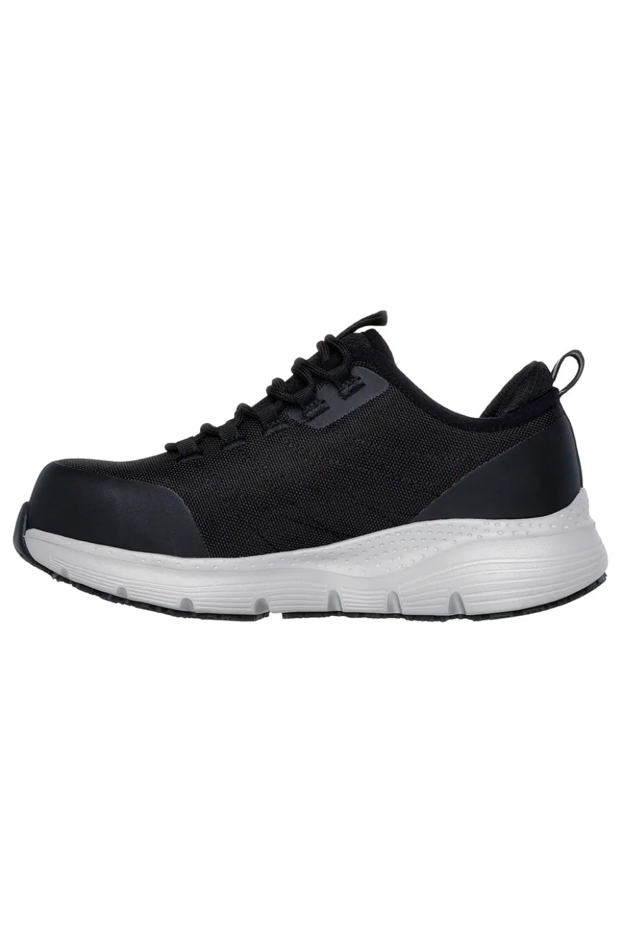 Scarpe Antinfortunistica Nere e Grigie Skechers Work Slip-Resistant: Arch Fit - Ebinal S3 SRC
