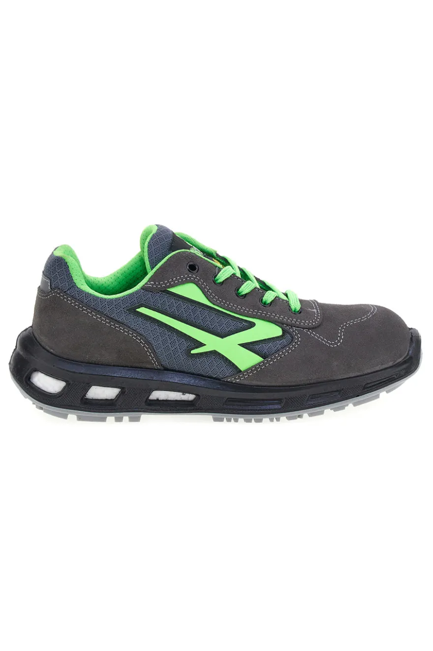 Scarpe antinfortunistiche da uomo grigio verdi basse in nylon U. Power Point S ESD S1PS FO SR