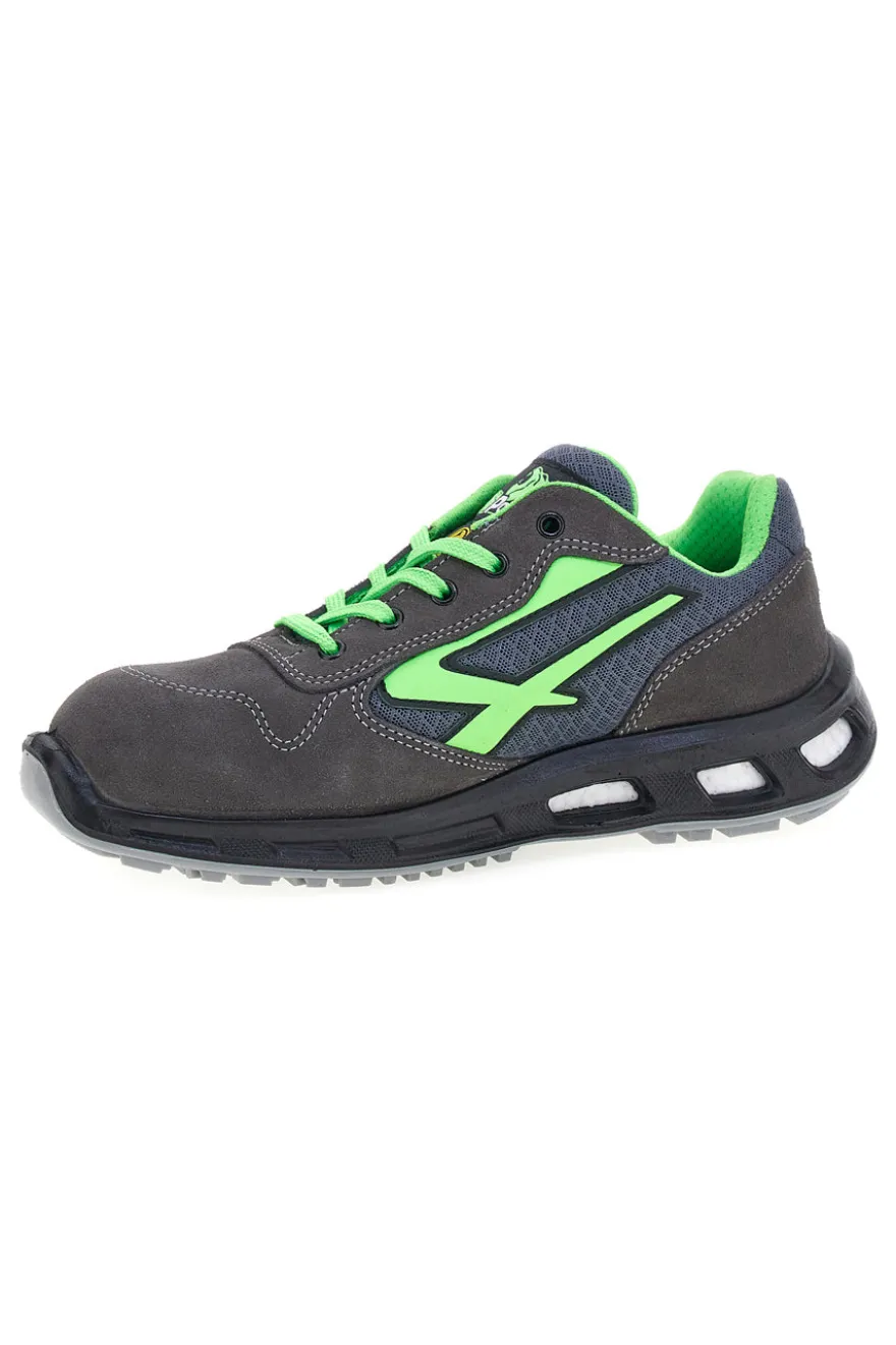Scarpe antinfortunistiche da uomo grigio verdi basse in nylon U. Power Point S ESD S1PS FO SR