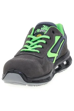 Scarpe antinfortunistiche da uomo grigio verdi basse in nylon U. Power Point S ESD S1PS FO SR