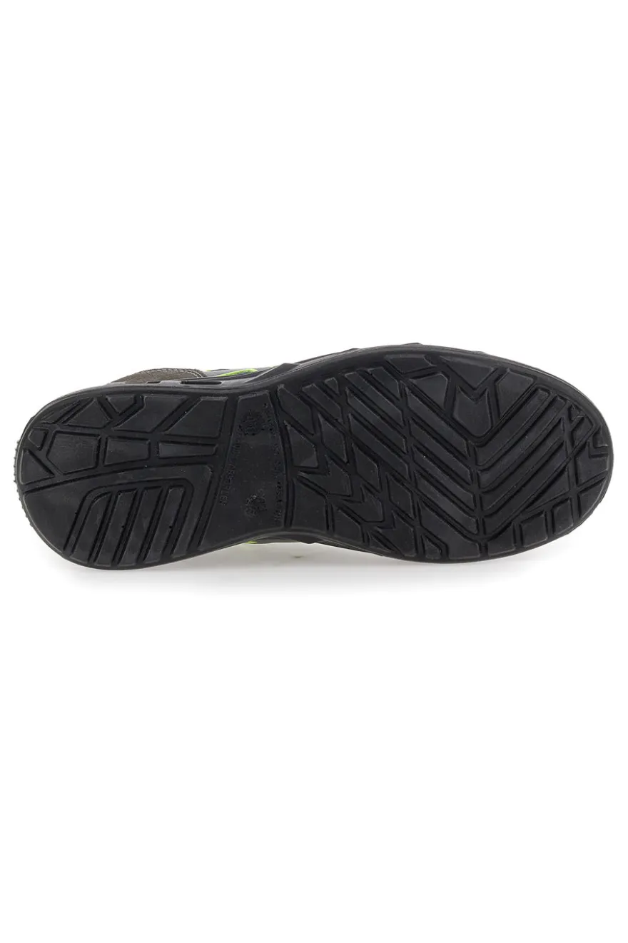 Scarpe antinfortunistiche basse grigie inserti fluo S1P Black shoot YL-5068-2 S1P