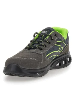 Scarpe antinfortunistiche basse grigie inserti fluo S1P Black shoot YL-5068-2 S1P