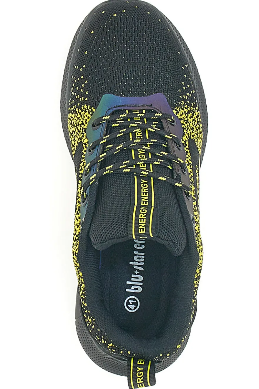 Scarpe antinfortunistiche nere e gialle S3S WR SR antistatiche Blue star BS170