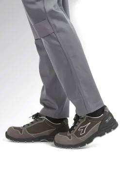 Scarpe antinfortunistiche grigie in pelle antigraffio Diadora RUN LOW MET FREE S3L FO SR ESD