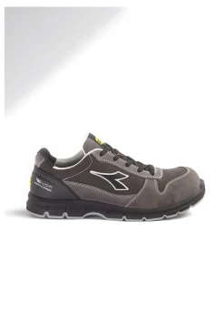 Scarpe antinfortunistiche grigie in pelle antigraffio Diadora RUN LOW MET FREE S3L FO SR ESD