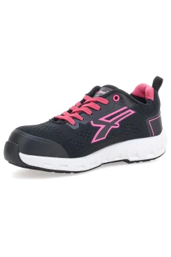 Scarpe antinfortunistiche nero e rosa U power Maya ESD S1PS HI HRO FO SR