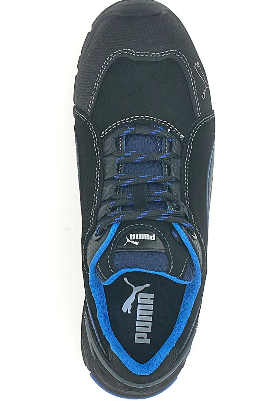 Scarpe antinfortunistiche nere e blu S3L Puma Rio Low Safety