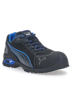 Scarpe antinfortunistiche nere e blu S3L Puma Rio Low Safety