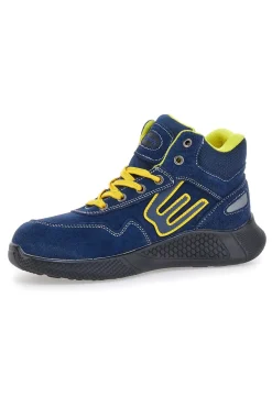 Scarpe antinfortunistiche alte blu inserti fluo S1P Blue energy BS195 S1PS SR