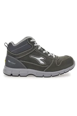Scarpe antinfortunistiche grigie in pelle Diadora Run Mid S3S FO SR ESD