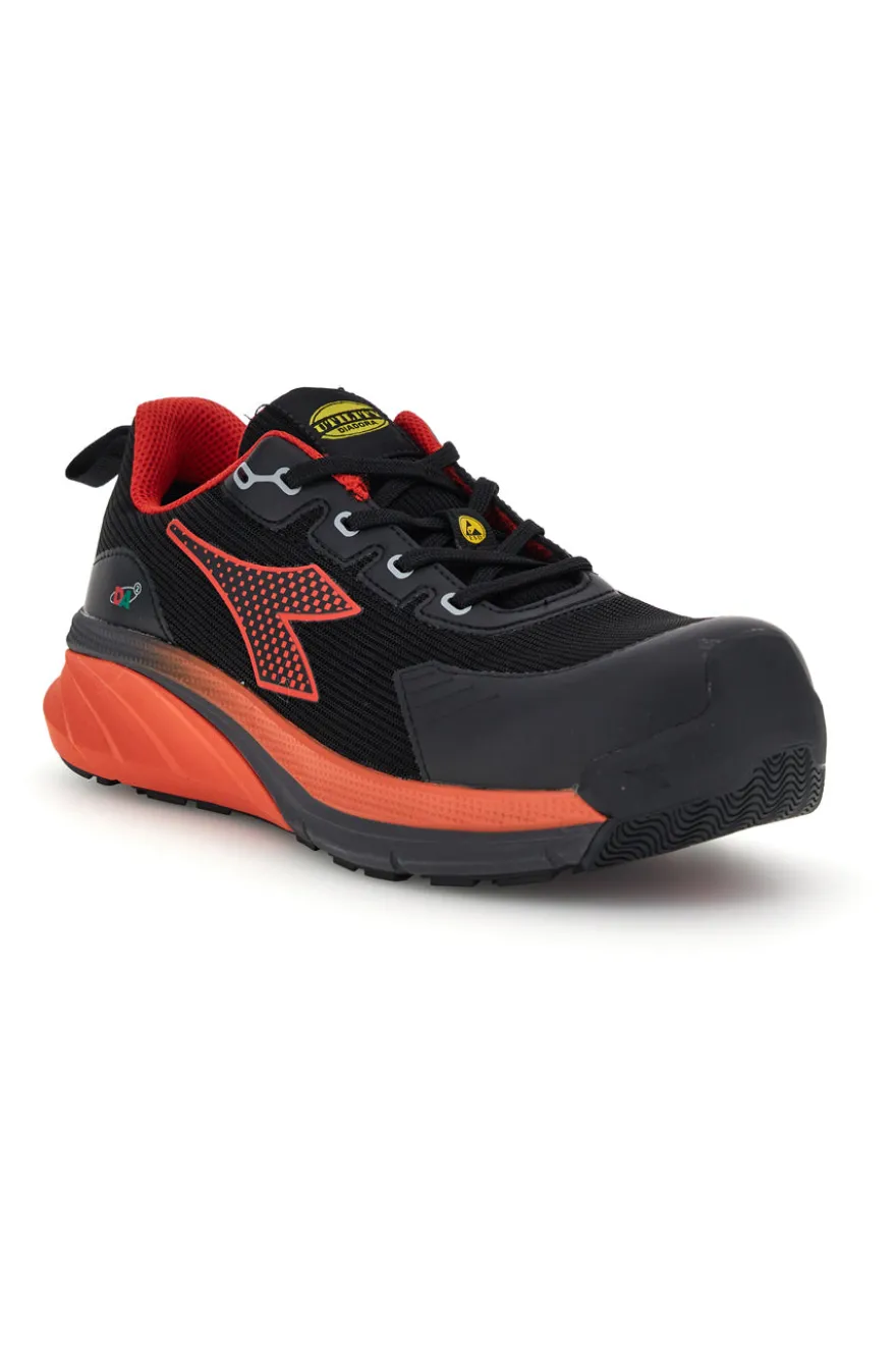 Scarpe antinfortunistiche basse nero arancione S3S SC SR HRO ESD Diadora utility Vortex DA2 Low