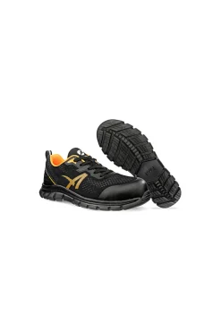 Scarpe antinfortunistiche nere leggere S1PS SR Albatros Levitate Orange Low