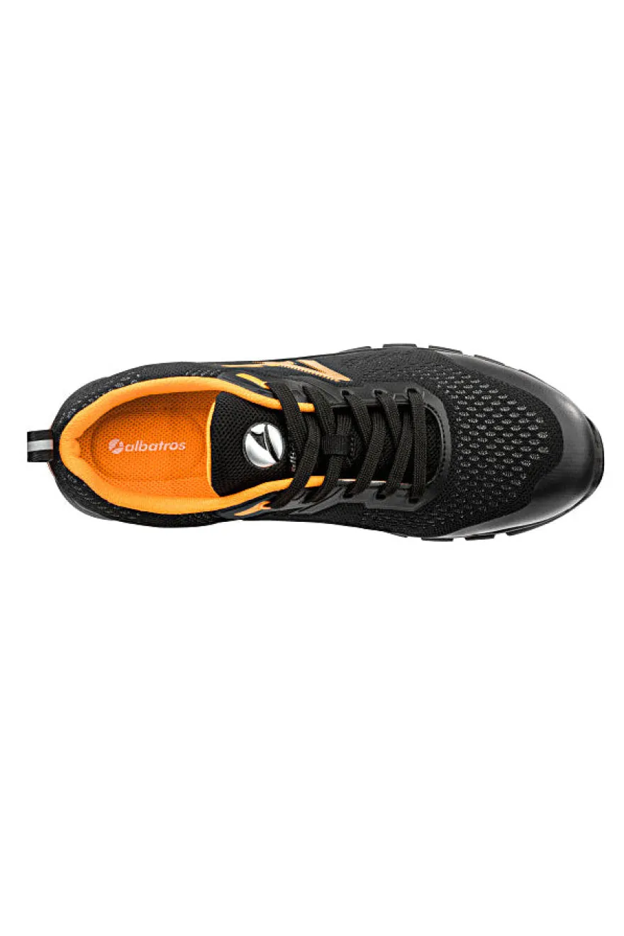 Scarpe antinfortunistiche nere leggere S1PS SR Albatros Levitate Orange Low