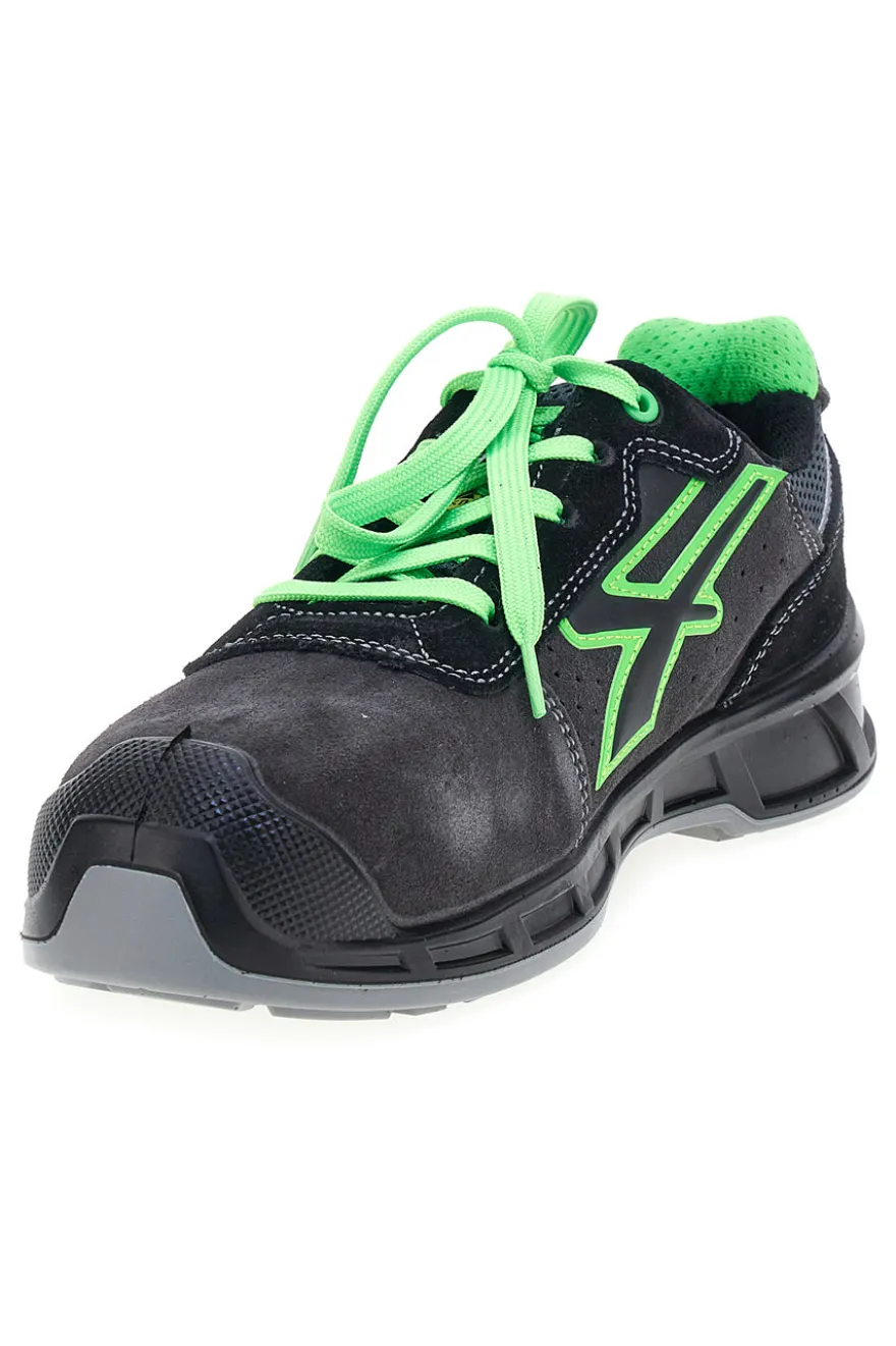 Scarpe antinfortunistiche da uomo nere verdi basse in pelle U. Power Taylor S S1PS FO SR ESD