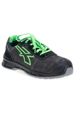 Scarpe antinfortunistiche da uomo nere verdi basse in pelle U. Power Taylor S S1PS FO SR ESD