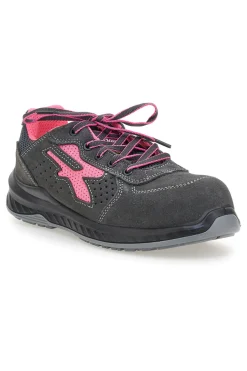 Scarpe antinfortunistiche nero e rosa U. power Tokyo S ESD S1PS FO SR