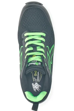 Scarpe antinfortunistiche da uomo nere verdi basse U. Power Aton S1PS HI HRO FO SR ESD
