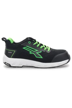 Scarpe antinfortunistiche da uomo nere verdi basse U. Power Aton S1PS HI HRO FO SR ESD