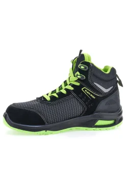 Scarpe antinfortunistiche nere e verdi S1PL Black shoot PK23037
