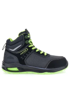Scarpe antinfortunistiche nere e verdi S1PL Black shoot PK23037