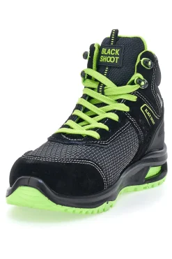 Scarpe antinfortunistiche nere e verdi S1PL Black shoot PK23037