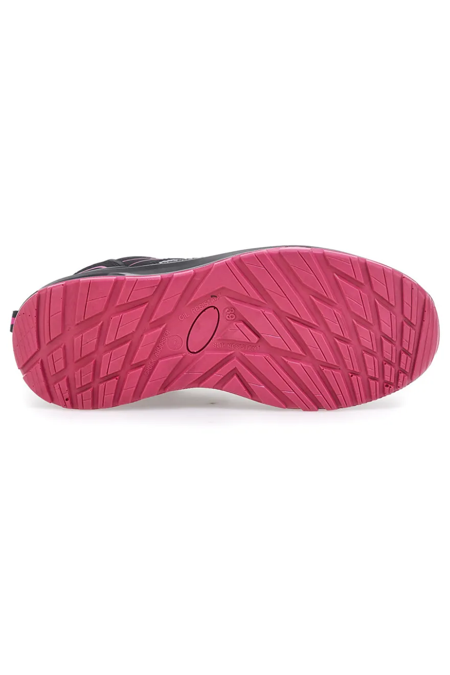 Scarpe antinfortunistiche nero e fucsia Black shoot PK23043 S1PL