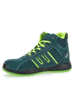 Scarpe antinfortunistiche verdi inserti fluo S1P Blue energy BS 90 S1P SR