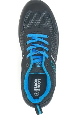 Scarpe antinfortunistiche nere blu Black Shoot PK23047 S1PL