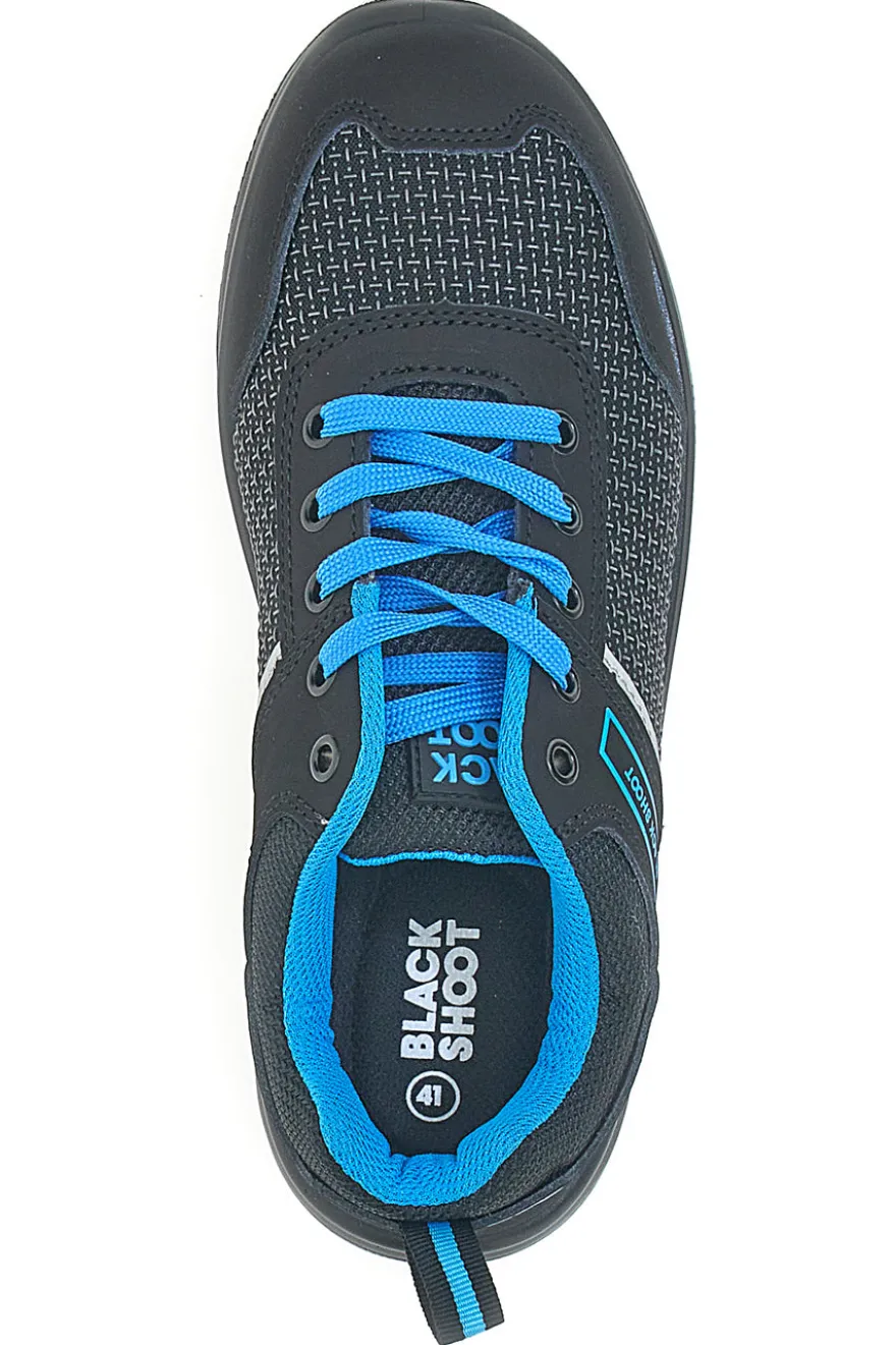 Scarpe antinfortunistiche nere blu Black Shoot PK23047 S1PL