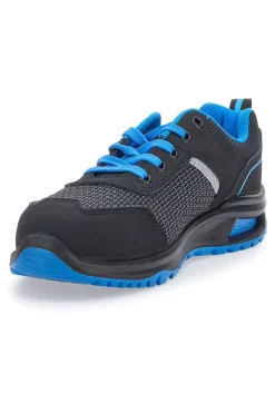 Scarpe antinfortunistiche nere blu Black Shoot PK23047 S1PL