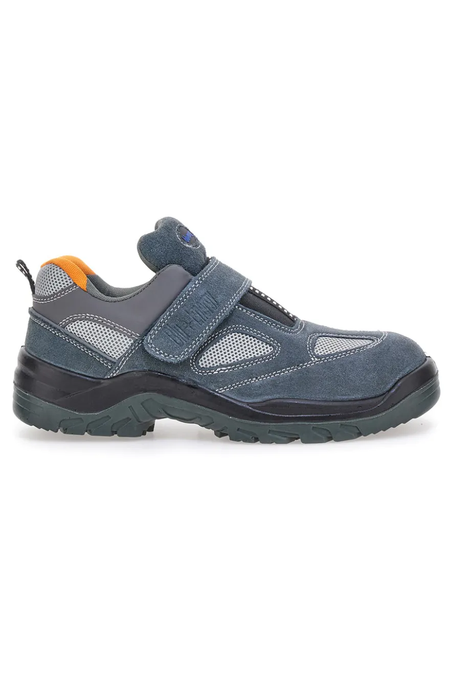 Scarpe antinfortunistiche grigie S1P SR in pelle Blu energy BS120