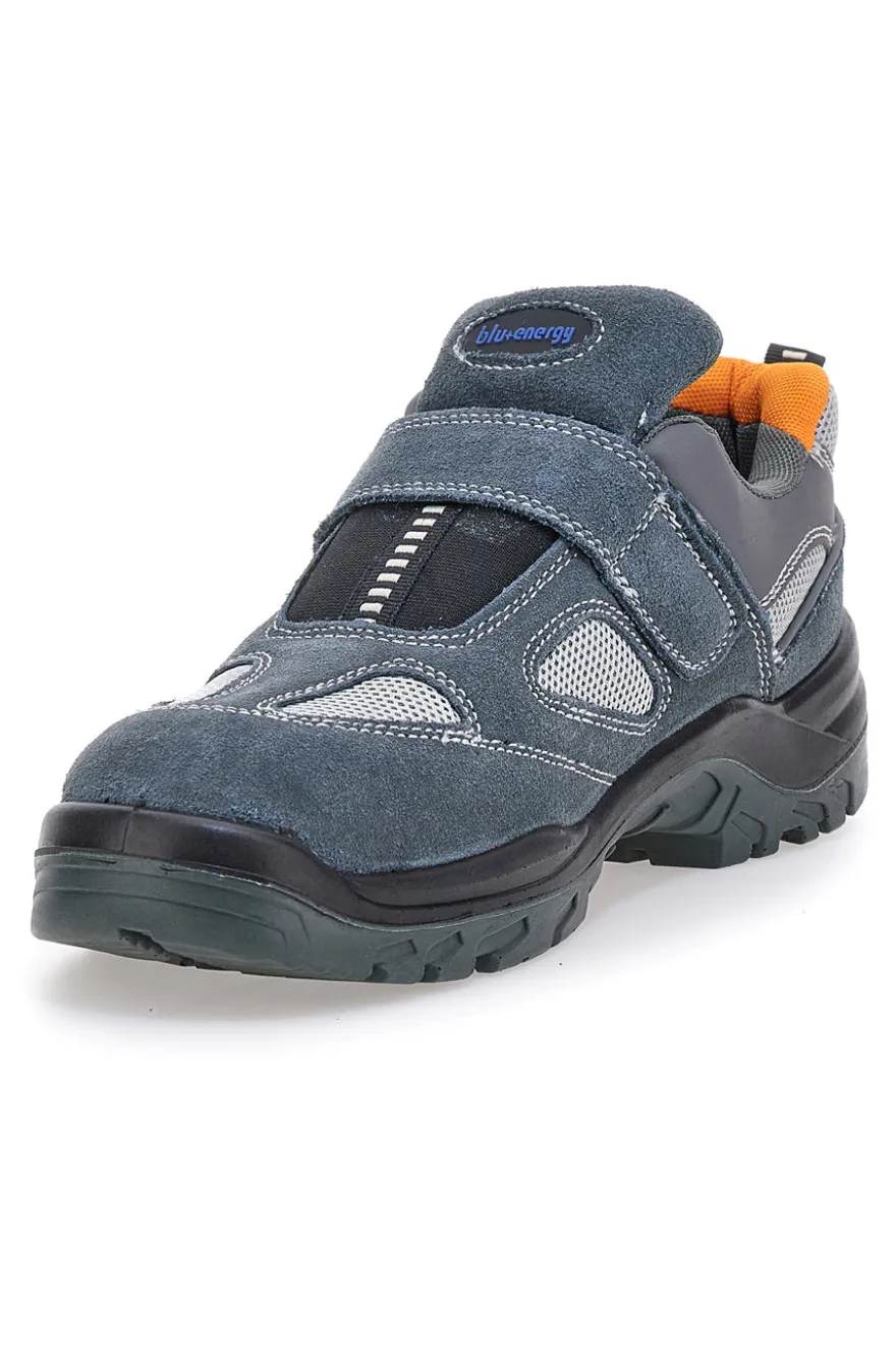 Scarpe antinfortunistiche grigie S1P SR in pelle Blu energy BS120