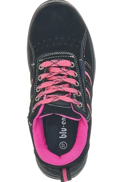Scarpe antinfortunistiche basse nere dettagli rosa S1P Blue energy BS80 S1P